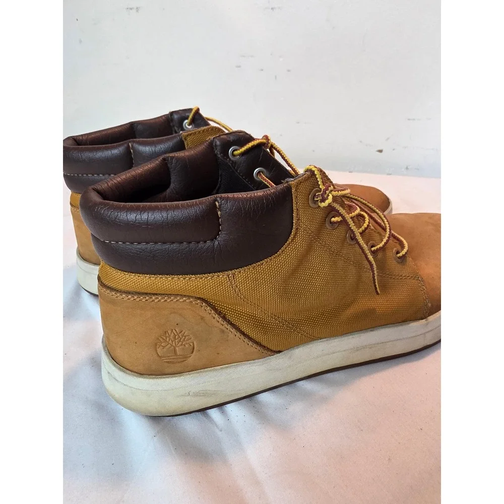 Timberland Davis Square Chukka Boots Wheat Nubuck Cordura Mens 10.5 A1MHZ
